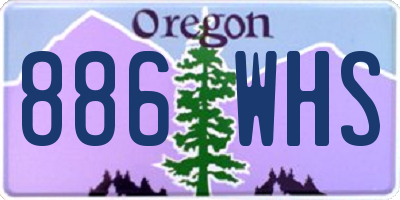 OR license plate 886WHS