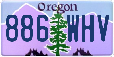 OR license plate 886WHV