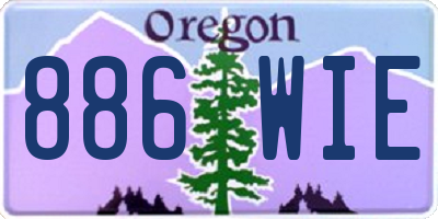 OR license plate 886WIE