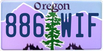 OR license plate 886WIF