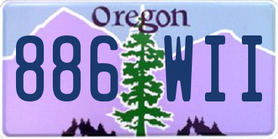 OR license plate 886WII