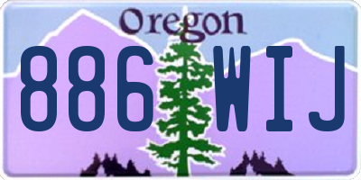 OR license plate 886WIJ