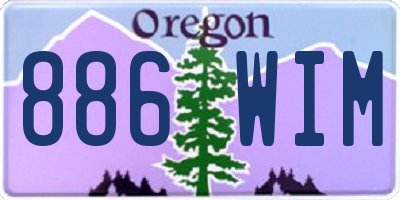 OR license plate 886WIM
