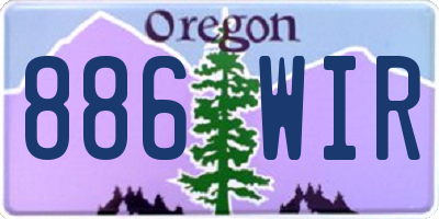 OR license plate 886WIR