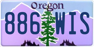 OR license plate 886WIS