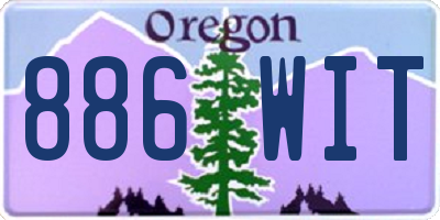 OR license plate 886WIT