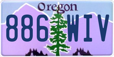 OR license plate 886WIV