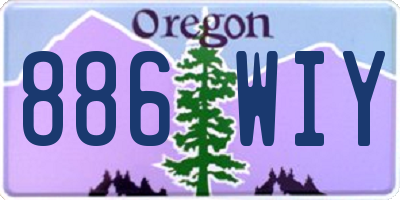 OR license plate 886WIY