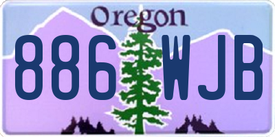 OR license plate 886WJB