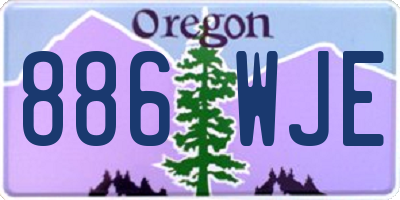OR license plate 886WJE