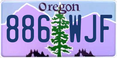 OR license plate 886WJF