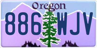 OR license plate 886WJV