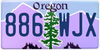 OR license plate 886WJX