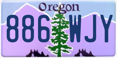 OR license plate 886WJY