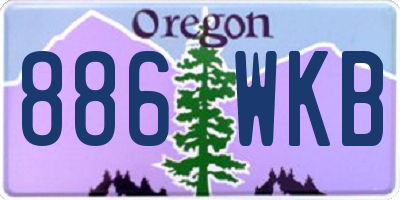 OR license plate 886WKB