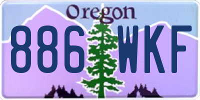 OR license plate 886WKF
