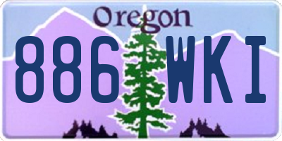 OR license plate 886WKI
