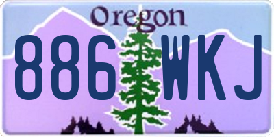 OR license plate 886WKJ