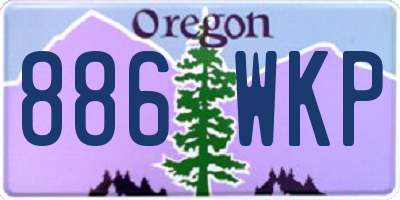 OR license plate 886WKP