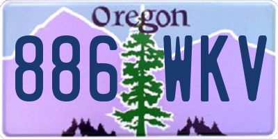 OR license plate 886WKV