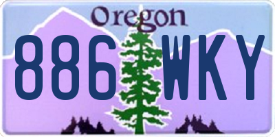 OR license plate 886WKY
