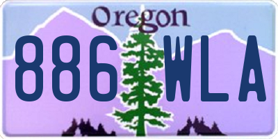 OR license plate 886WLA