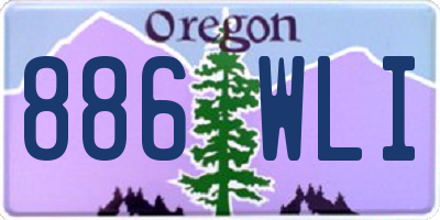 OR license plate 886WLI