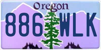 OR license plate 886WLK