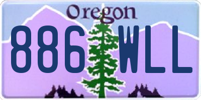 OR license plate 886WLL