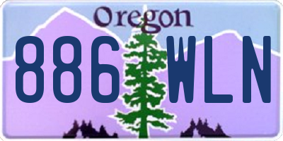OR license plate 886WLN