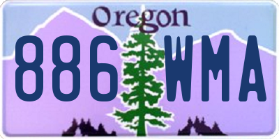 OR license plate 886WMA