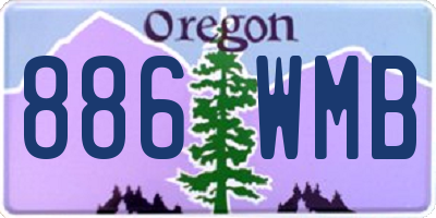OR license plate 886WMB