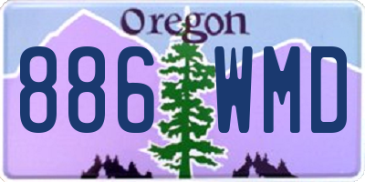 OR license plate 886WMD