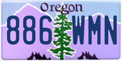 OR license plate 886WMN