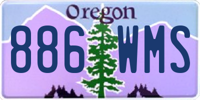OR license plate 886WMS