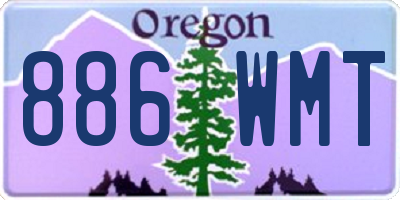 OR license plate 886WMT