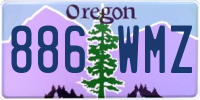 OR license plate 886WMZ