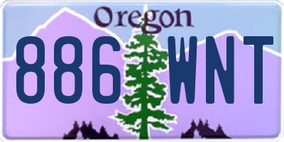 OR license plate 886WNT