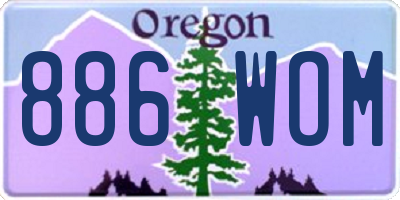 OR license plate 886WOM