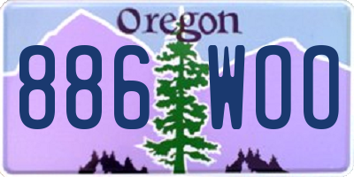 OR license plate 886WOO