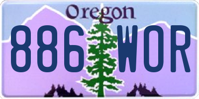 OR license plate 886WOR