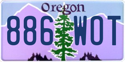 OR license plate 886WOT