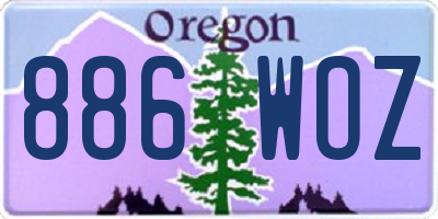 OR license plate 886WOZ