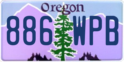 OR license plate 886WPB