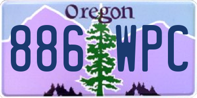 OR license plate 886WPC