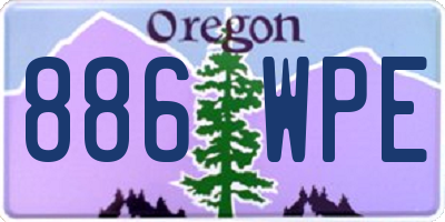 OR license plate 886WPE