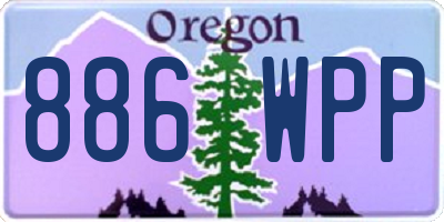 OR license plate 886WPP