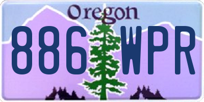OR license plate 886WPR