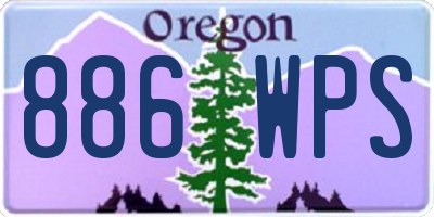 OR license plate 886WPS