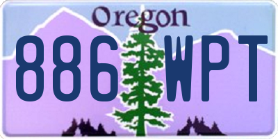 OR license plate 886WPT